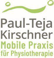 Logo von Paul-Teja Kirschner, mobiler Praxis f&uuml;r Physiotherapie, in Grau und Gr&uuml;n gestaltet.